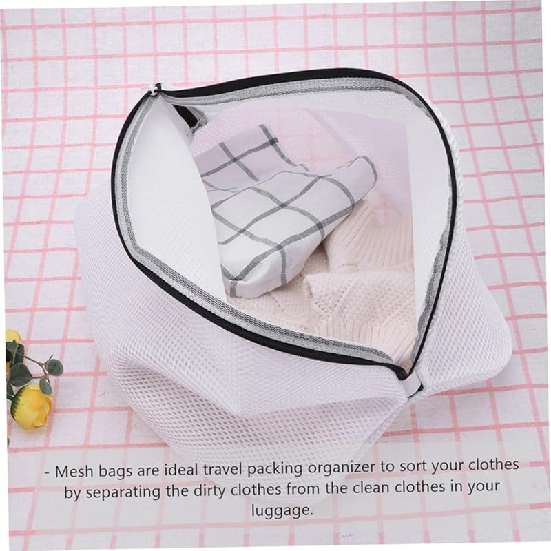 Zerodeko 6 قطع أكياس الغسيل ذات الشبكة الدقيقة 2 حزمة واقي الملابس الداخلية بسحاب لغسالة الملابس - Image 2